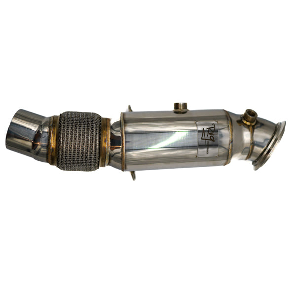 F Chassis EWG Race Catted Downpipe 4″